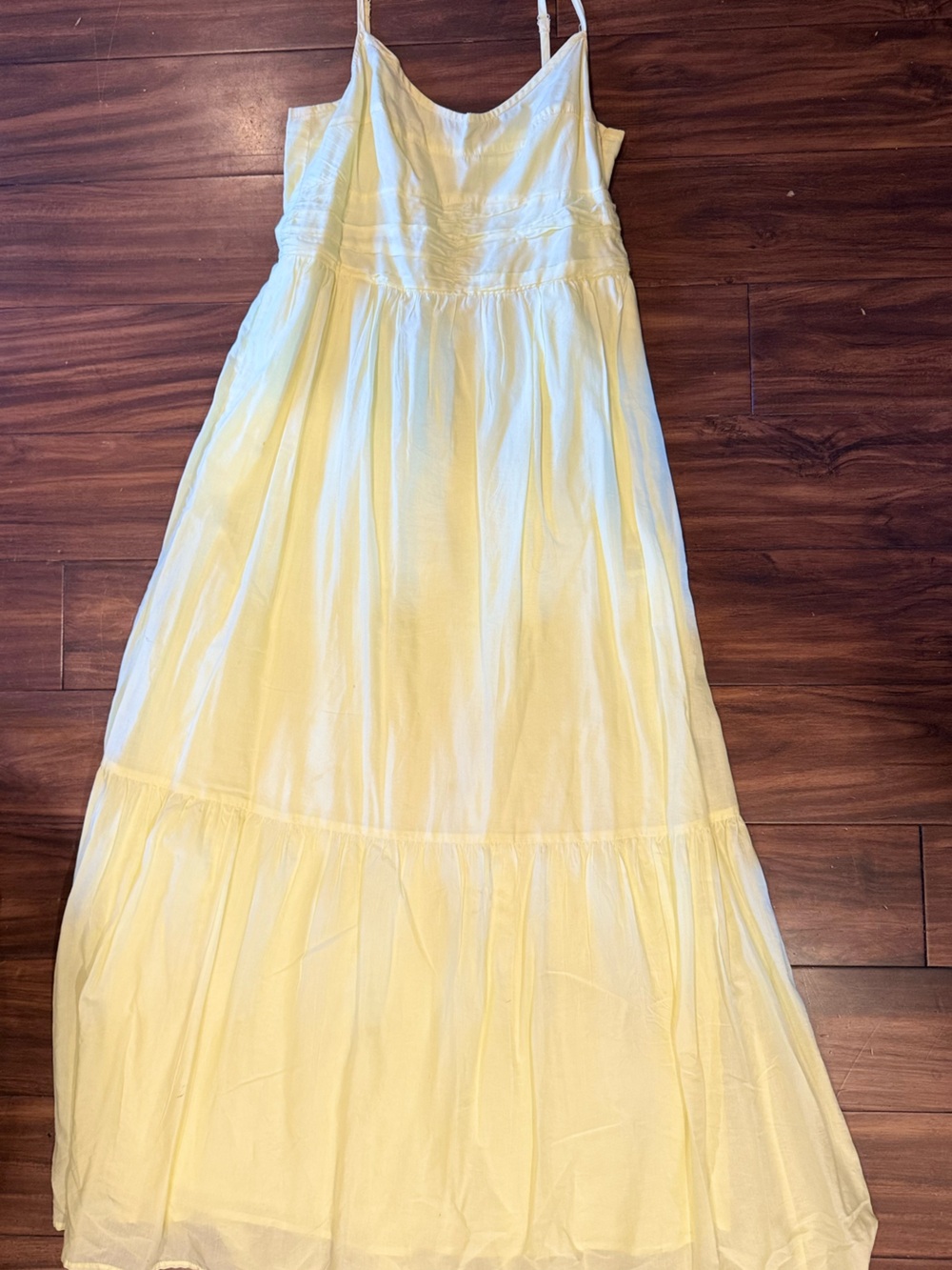 Universal Thread Light Yellow Tiered Maxi Skirt